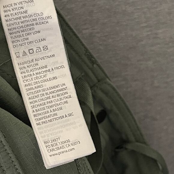Prana Revenna Jogger Pants Green Ripstop Stretch Drawstring Gorpcore size 2 - Picture 9 of 9